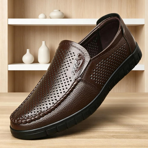 Herren Bequeme Lederslipper Drune