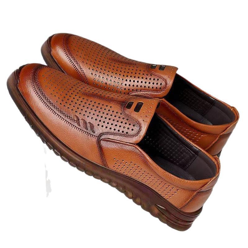 Herren Bequeme Leder Sneakers Drune