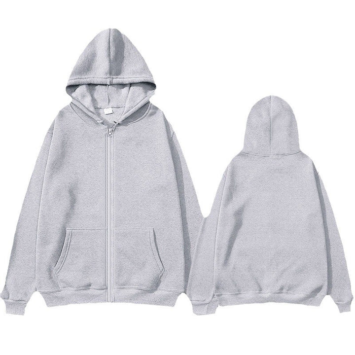 Unisex Zip-Hoodie mit robustem Metallreißverschluss, angerauter Fleece-Innenseite, geteilten Eingrifftaschen und verstärkten Nähten Drune