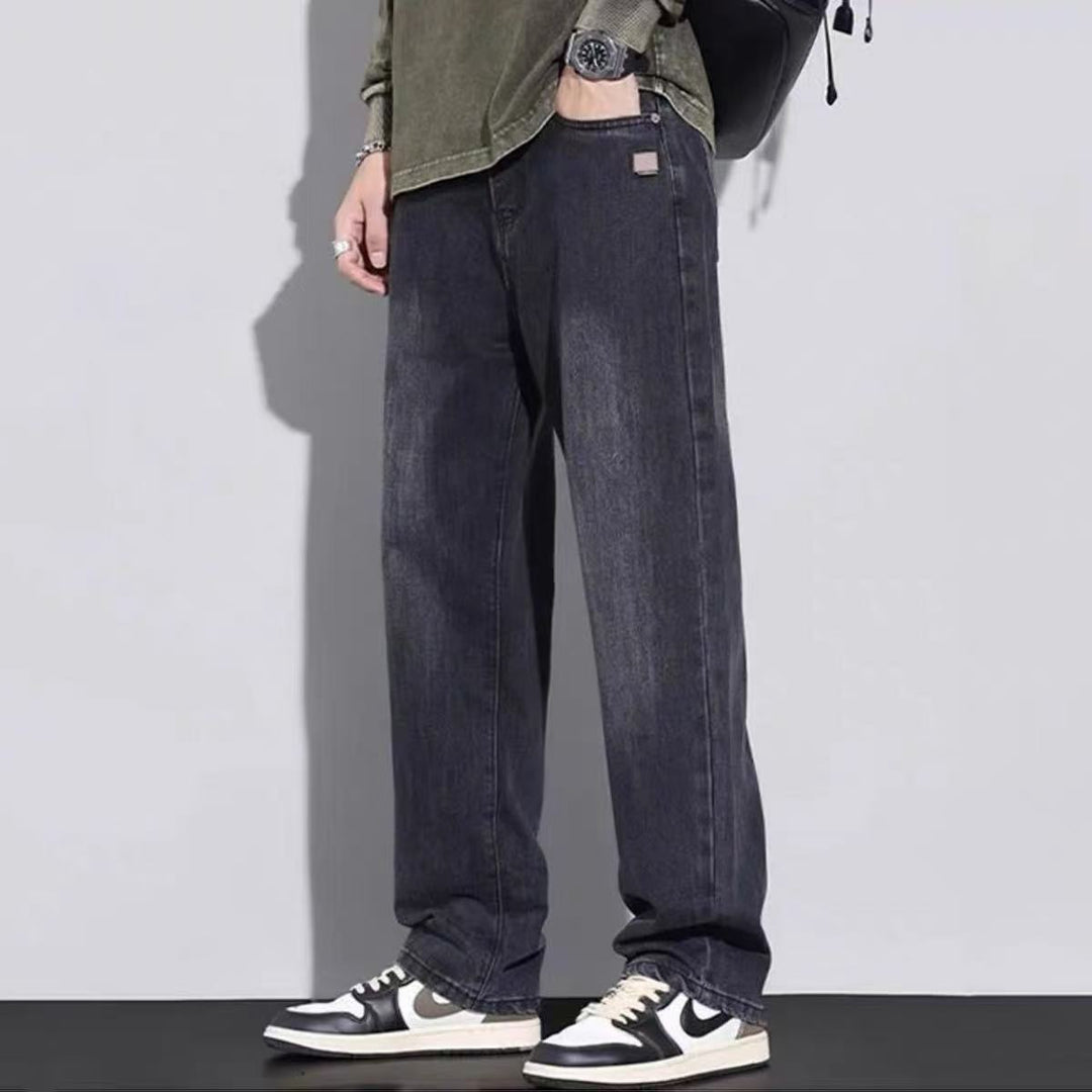 Herren Bequeme Weitbein-Jeans Drune