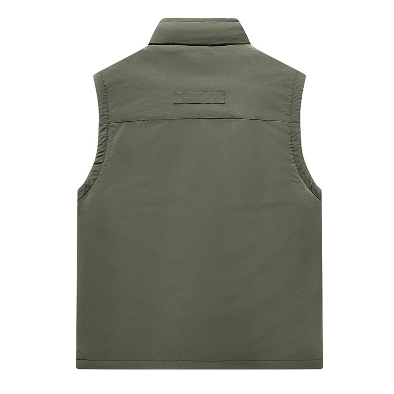 Herren Leichte Outdoor-Weste mit hochschließendem Kragen und praktischen Taschen Drune