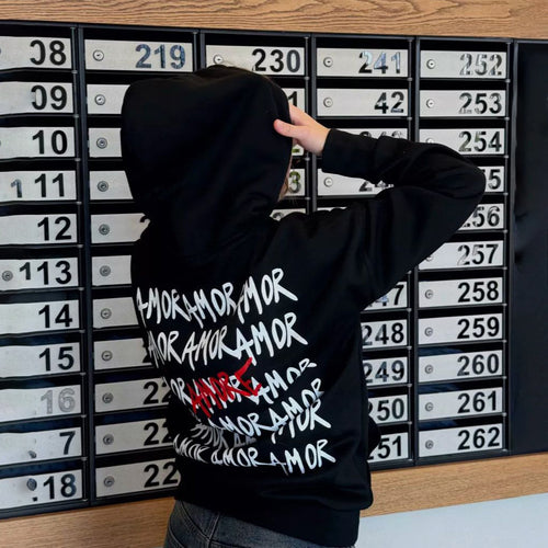 Damen Urbaner Hoodie mit auffälligem Schriftzug Drune