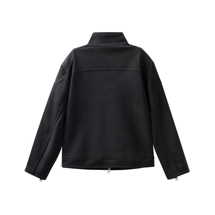 Unisex Hochgeschlossene Zip-Jacke aus French‑Terry mit Ärmelschlitzen und Eingrifftaschen Drune
