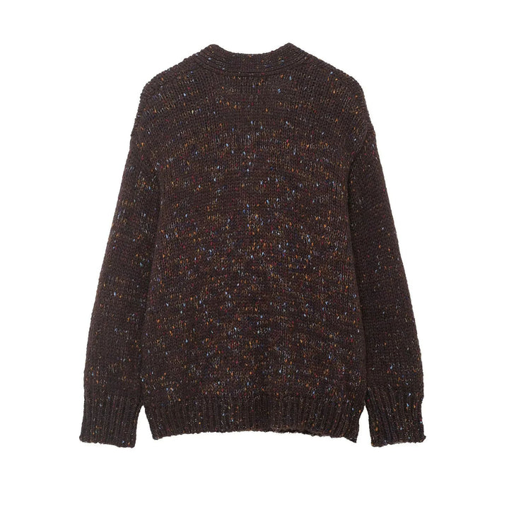 Damen nan grobgestrickte Strickjacke mit Hornknopf‑Front und aufgesetzten Taschen Drune