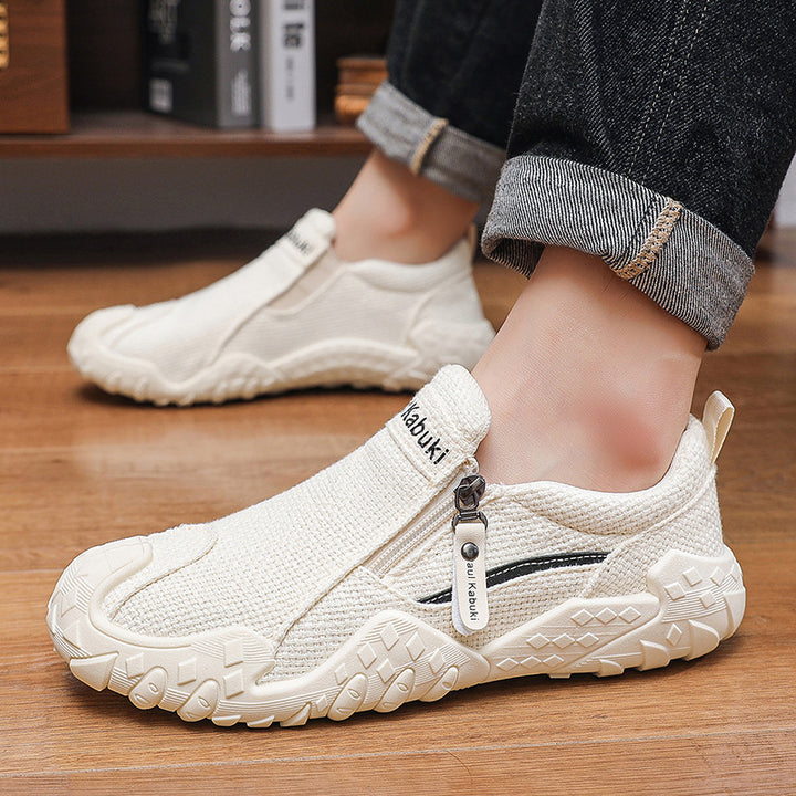 Herren Flexibler Strick-Sneaker mit Reißverschluss Drune