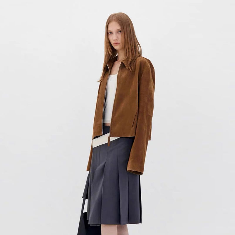 Damen moderne Lederjacke Drune