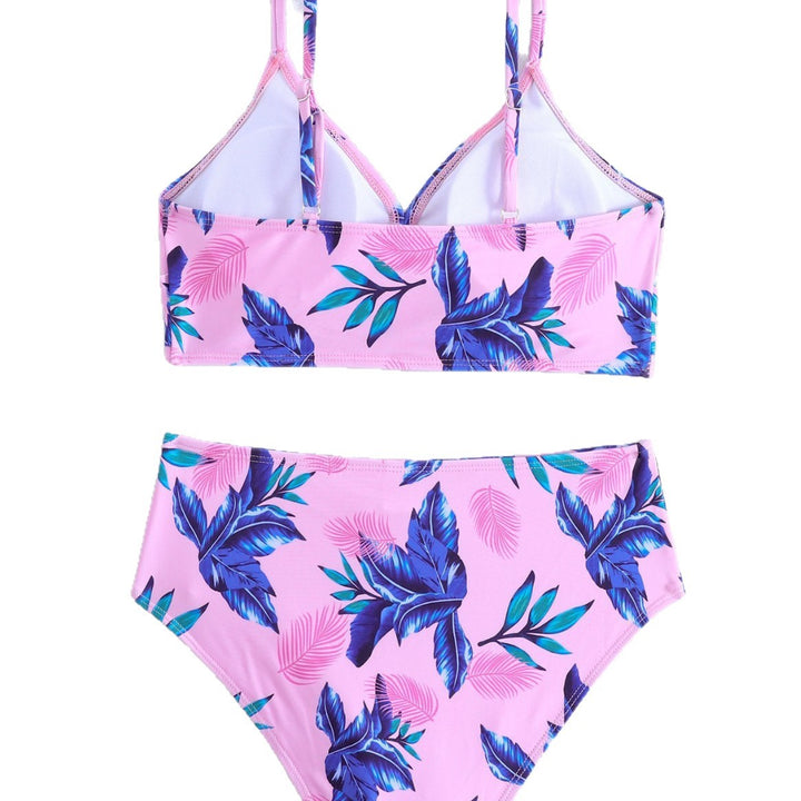Damen Hochtailliertes Bikini-Set mit Wickeldesign Drune