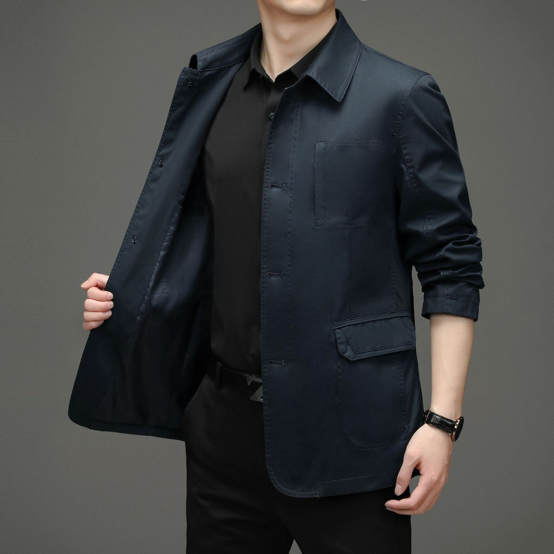 Herren elegante Übergangsjacke mit praktischen Taschen und modernem Schnitt Drune