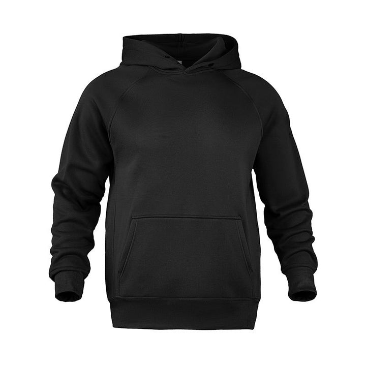 Herren nan Sweatstoff Kapuzenpullover mit Raglanärmeln, Kängurutasche und verstärktem Saum Drune