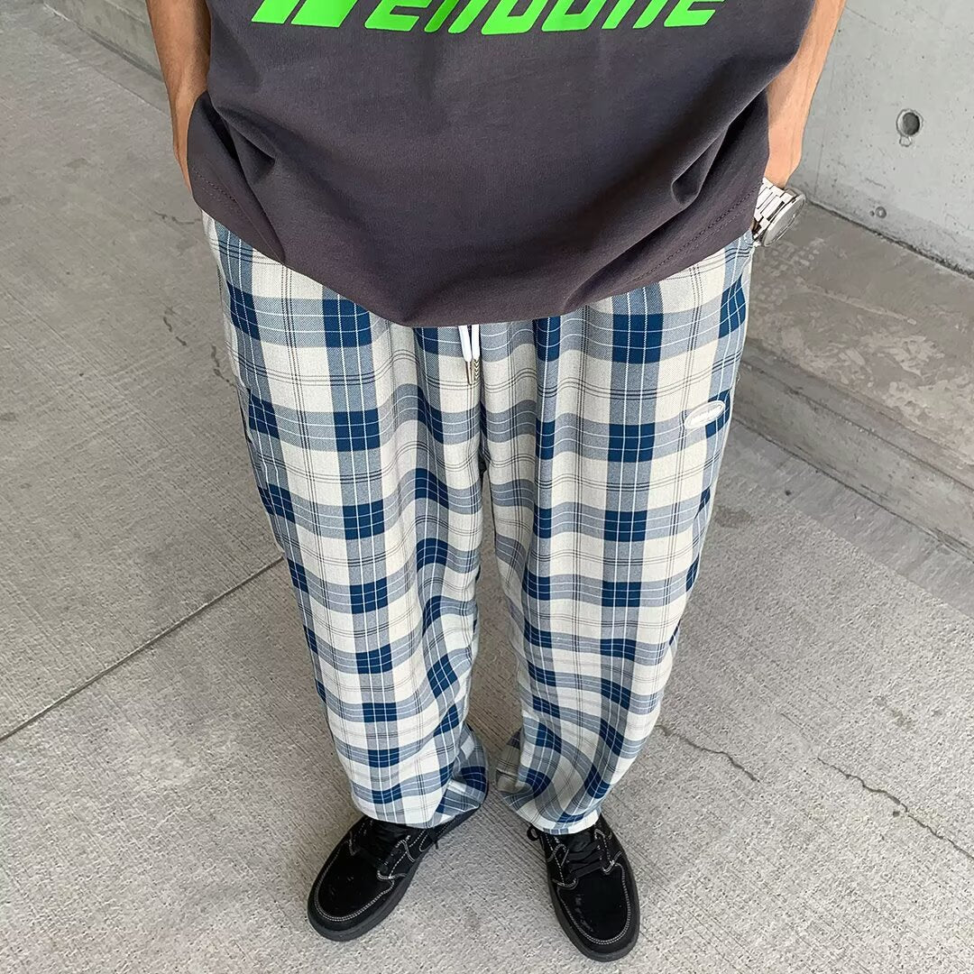 Herren Lässige Karottenhose mit Karo-Muster Drune