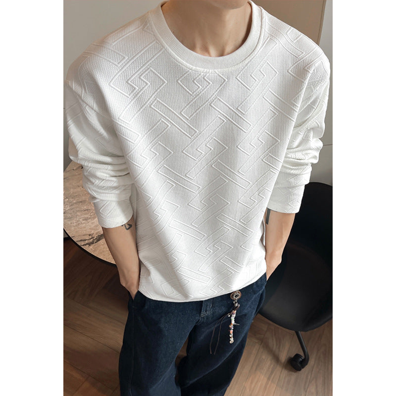 Herren Modischer Sweatshirt mit prägnantem Strukturmuster Drune