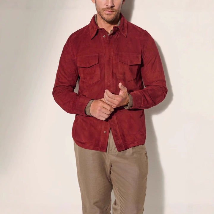 Herren hochwertige Vegan lederjacke im klassischen Design Drune