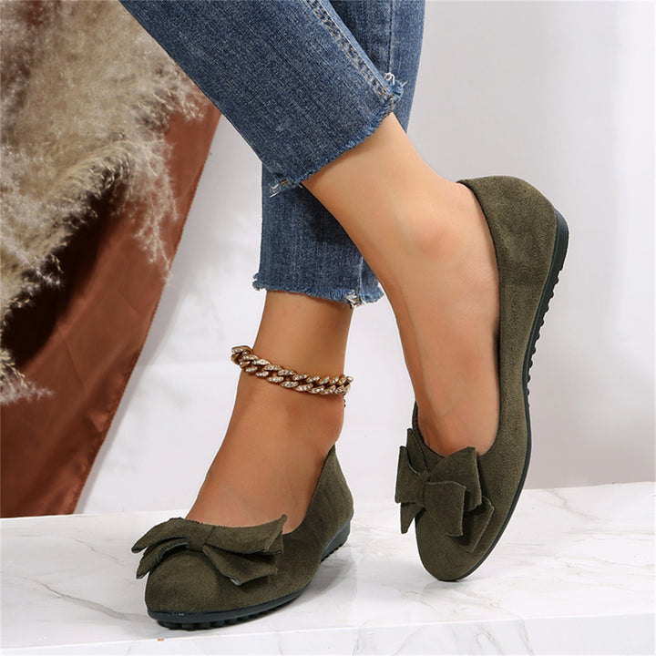 Damen Elegante Bogen-verzierte Ballerinas Drune