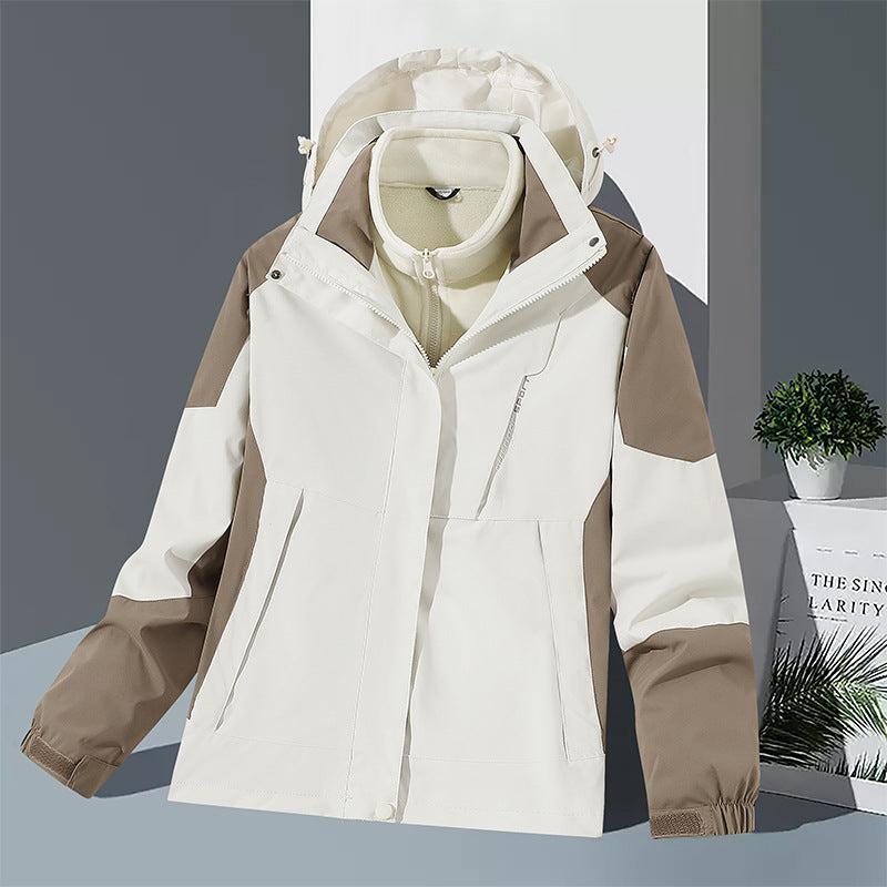 Herren winddichte Softshelljacke mit integriertem Microfleece-Innenlayer und verstellbarer Kapuze Drune