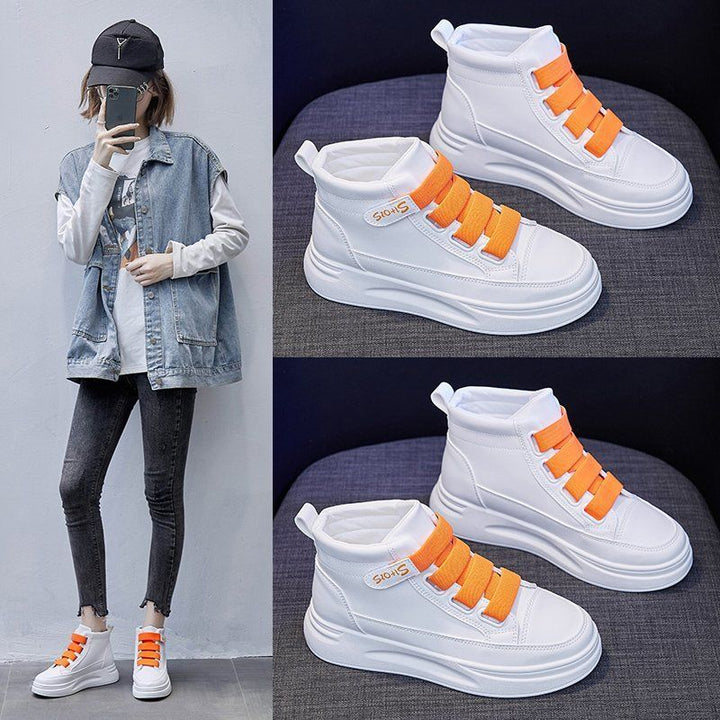 Damen High-Top Sneaker mit leichtem Design und verstellbaren Riemen Drune