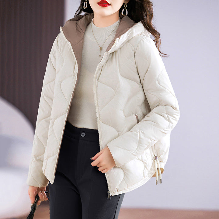 Damen isolierte Pufferjacke mit hohem Kragen und praktischen Reisverschlusstaschen Drune