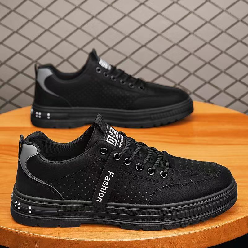 Herren Lässige Veloursleder-Sneaker mit perforiertem Obermaterial und robuster Profilsohle Drune