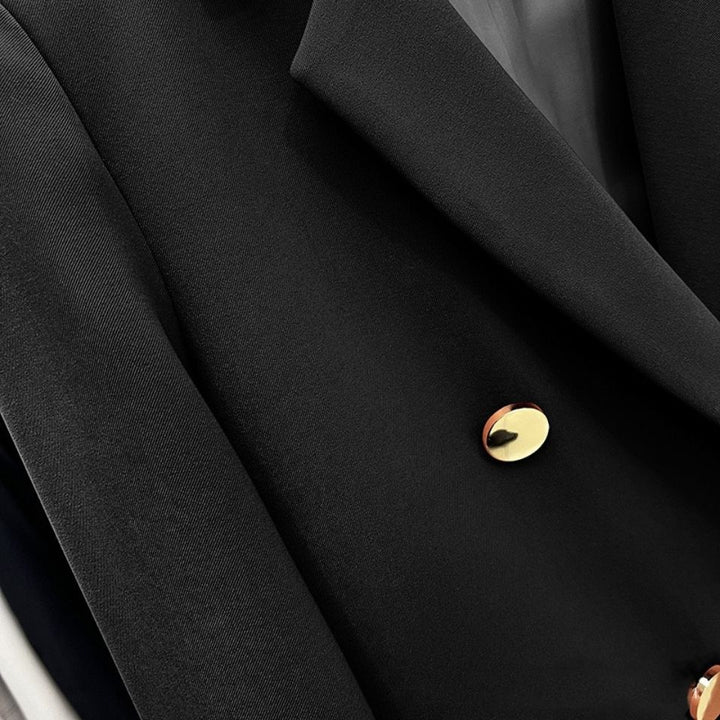 Damen Eleganter und modern geschnittener Blazer mit doppelter Knopfleiste Drune