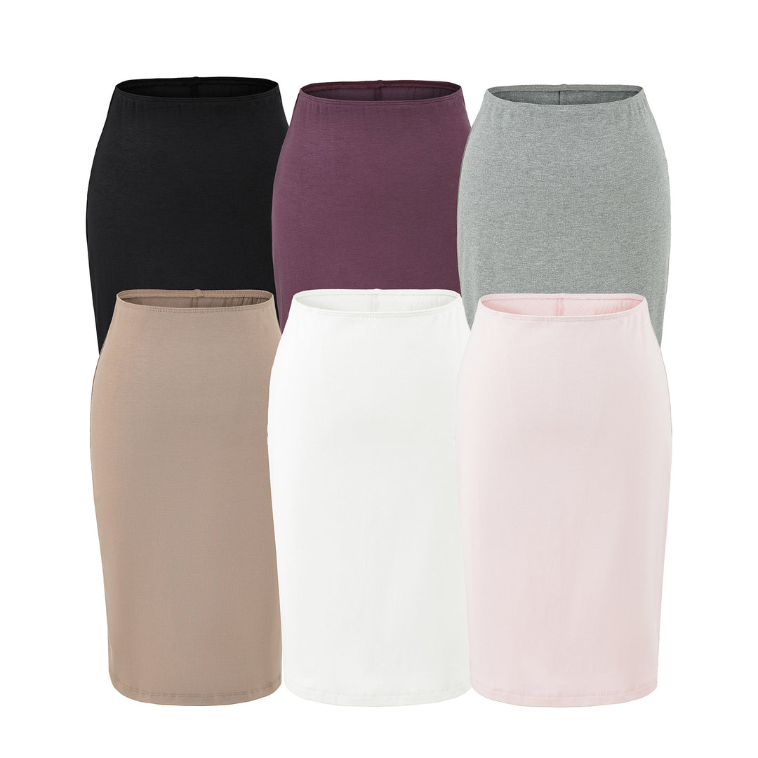 Damen Figurnaher Midirock aus Feinstrick mit elastischem Bund Drune