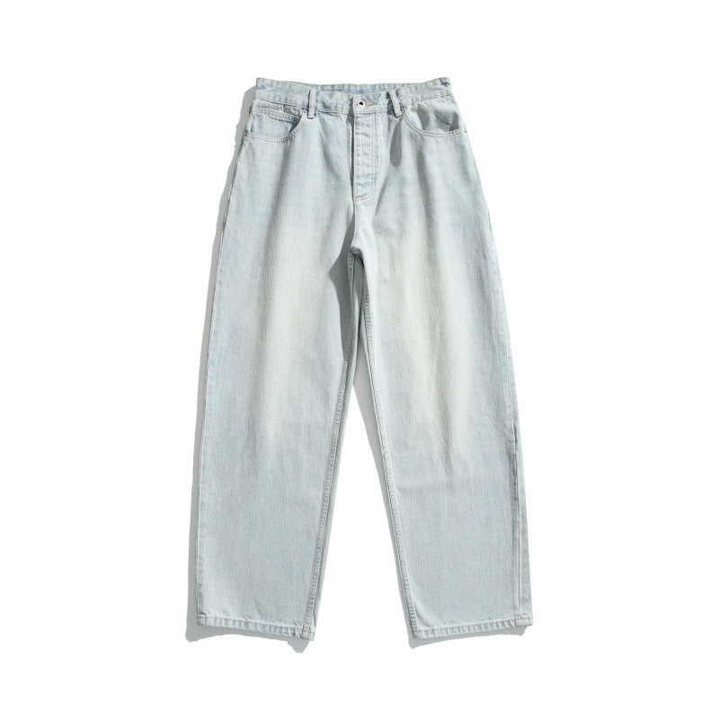 Damen Locker geschnittene Straight‑Leg Denimhose mit hoher Taille und soften Stonewash-Details Drune