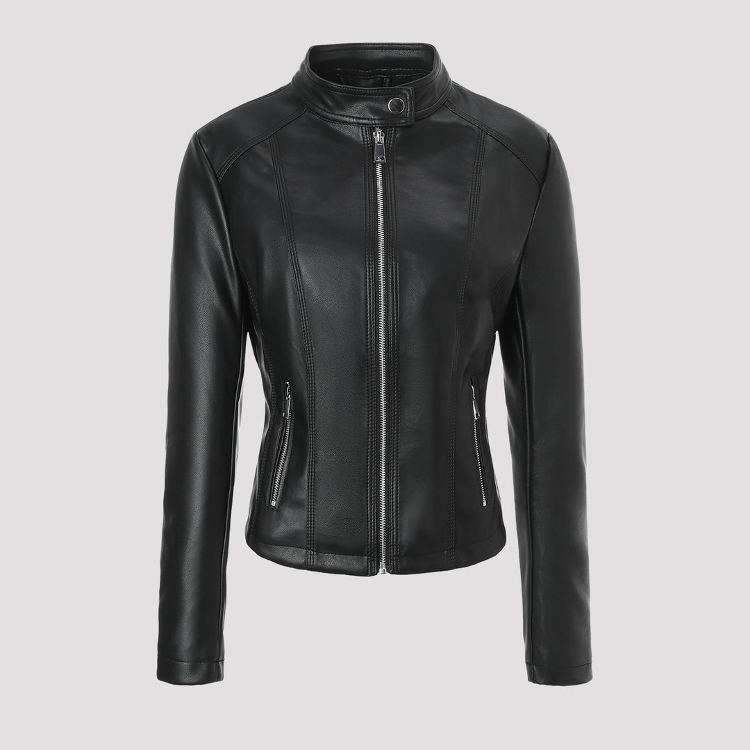 Damen Strukturierte Kunstlederjacke Drune