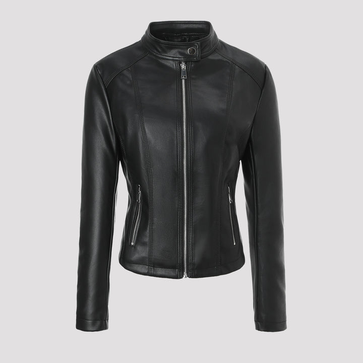 Damen Strukturierte Kunstlederjacke Drune