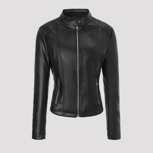 Damen Strukturierte Kunstlederjacke Drune