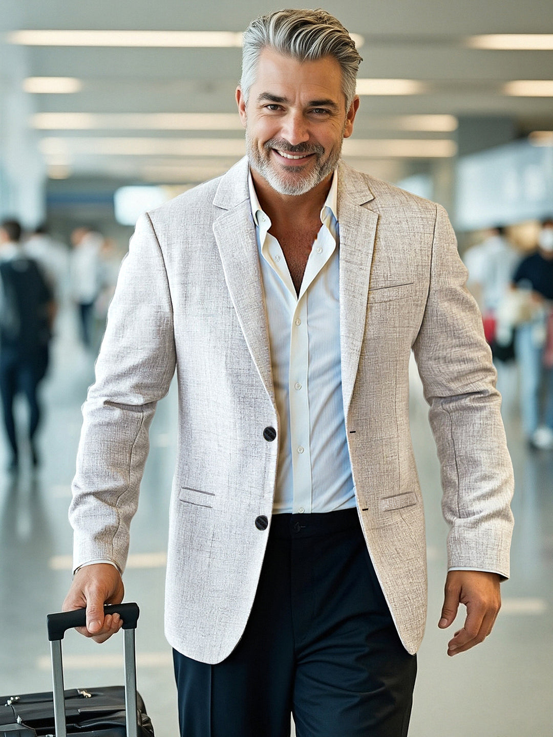Herren eleganter Slim-Fit Freizeitblazer Drune