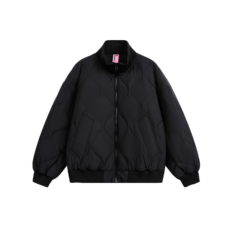 Damen Gesteppte Kurzblousonjacke mit Stehkragen und elastischem Saum Drune