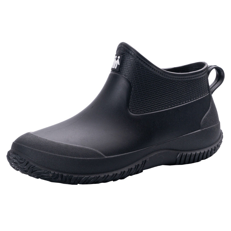 Herren Kurzschaftige wasserdichte Gummistiefelette mit griffiger Profilsohle Drune