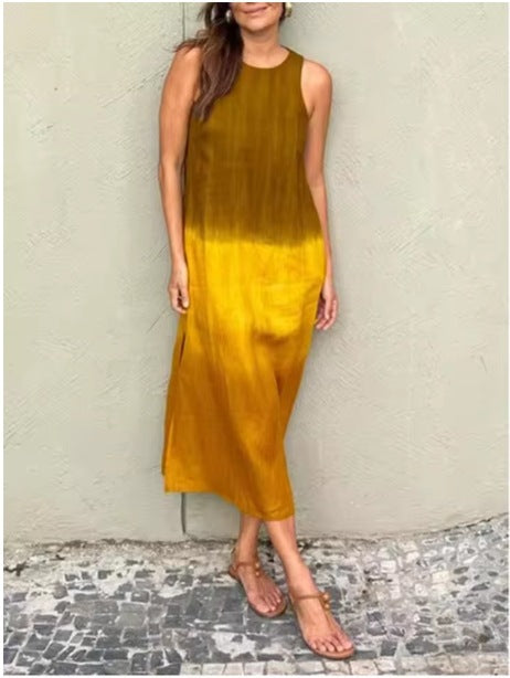 Damen Elegantes Ärmelloses Maxikleid Drune