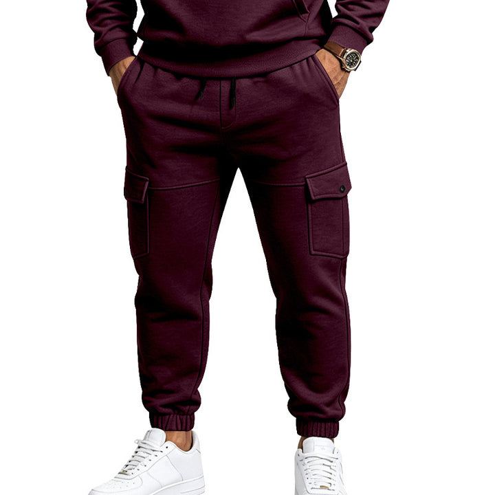 Herren Cargo-Jogginghose mit aufgesetzten Klappentaschen und elastischem Bündchen Drune