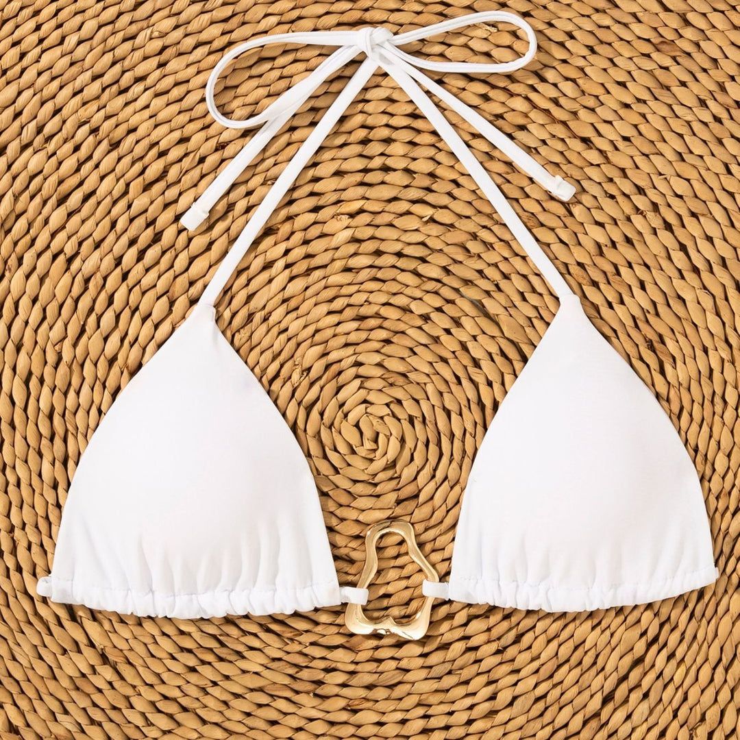 Damen Triangel-Bikini mit verstellbarem Halter und elegantem Schnallen-Detail Drune