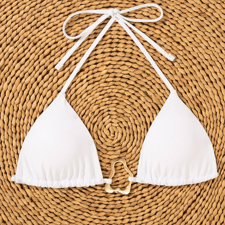 Damen Triangel-Bikini mit verstellbarem Halter und elegantem Schnallen-Detail Drune