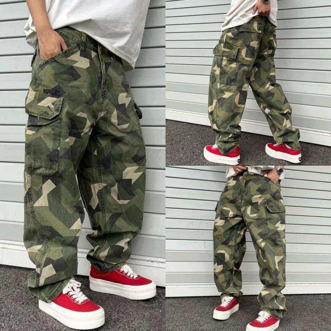 Herren Cargo-Hose mit modernem Camouflage-Design Drune