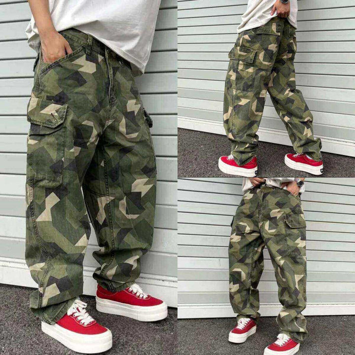 Herren Cargo-Hose mit modernem Camouflage-Design Drune