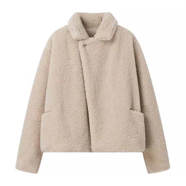 Damen Kuschelige Plüschjacke im eleganten Oversized-Stil Drune