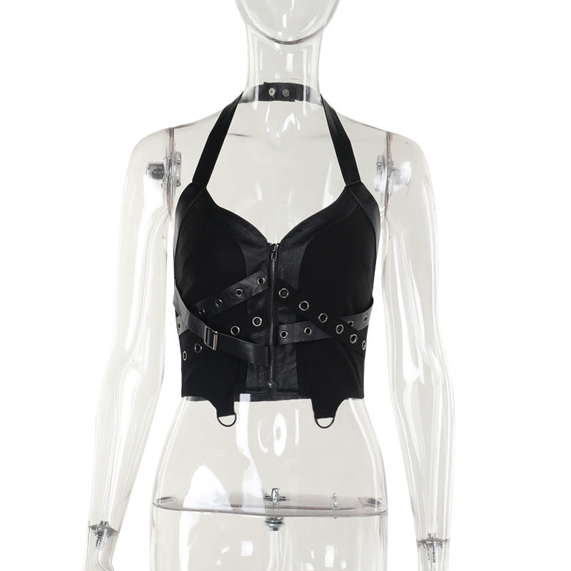 Damen figurbetonte Bluse mit Rüschendetails und Schnürung Drune