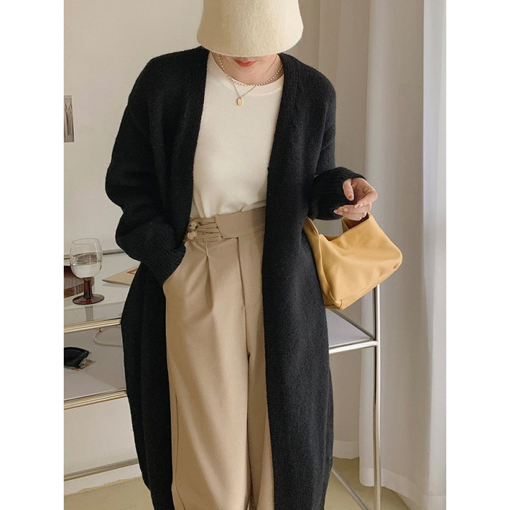 Damen Langer Strickcardigan Drune