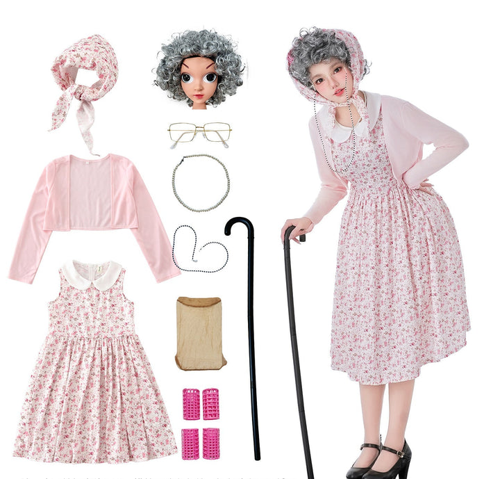 Damen Vintage-blumenmuster Kleid mit schwingendem Rock und eleganten Details Drune