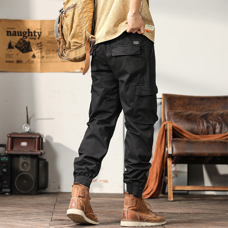 Herren Cargo-Joggerhose mit elastischem Komfortbund, Kniepaneelen und Reißverschluss-Knöcheln Drune