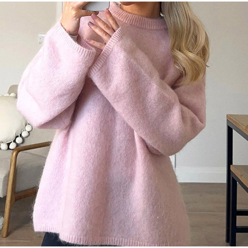 Damen Kuscheliger Oversized Pullover mit weitem Schnitt Drune