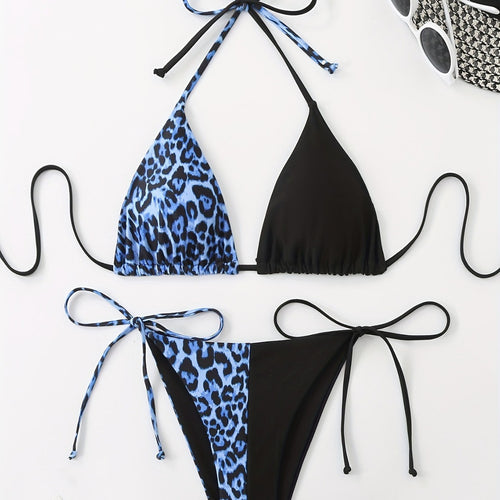 Damen Dreieck-Bikini mit raffiniertem Tiermuster Drune