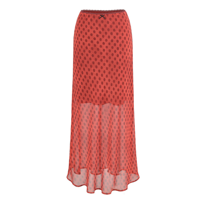 Damen Leichter Midirock aus Chiffon mit Leoprint und elastischem Bund Drune