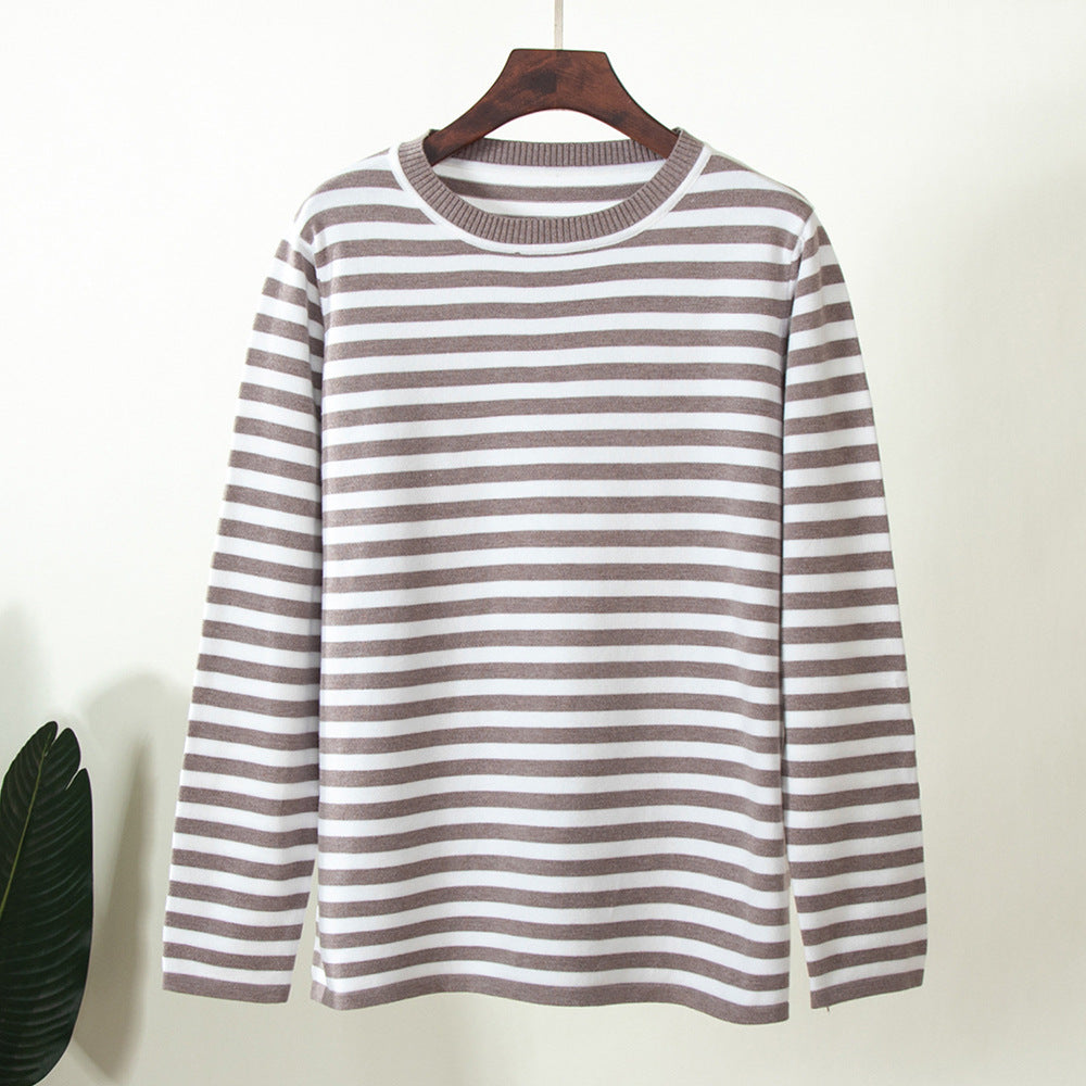Damen Langarmshirt mit geringelten Muster Drune