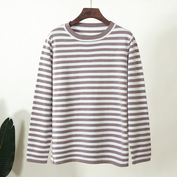 Damen Langarmshirt mit geringelten Muster Drune
