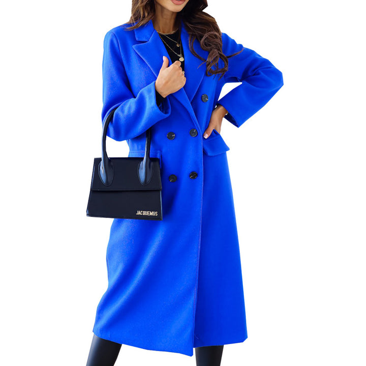 Damen Elegante und modische Wollmantel Drune