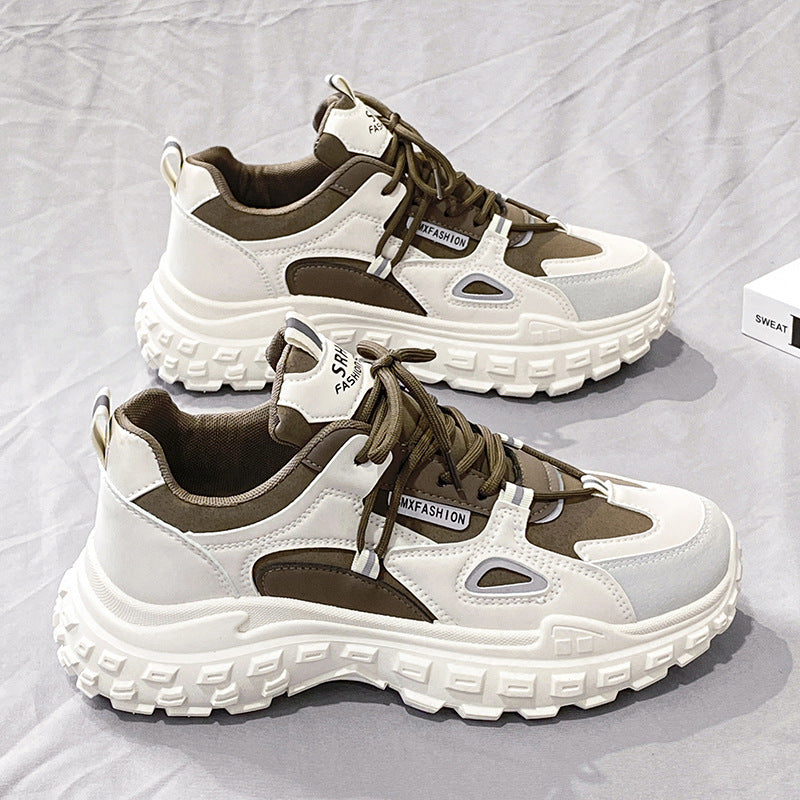 Damen modische Chunky Sneakers mit griffiger Sohle Drune