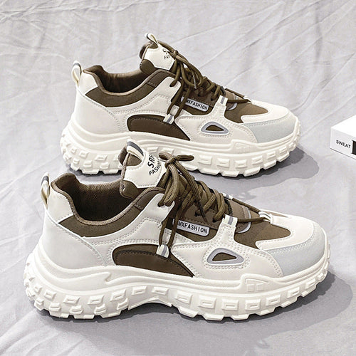 Damen modische Chunky Sneakers mit griffiger Sohle Drune