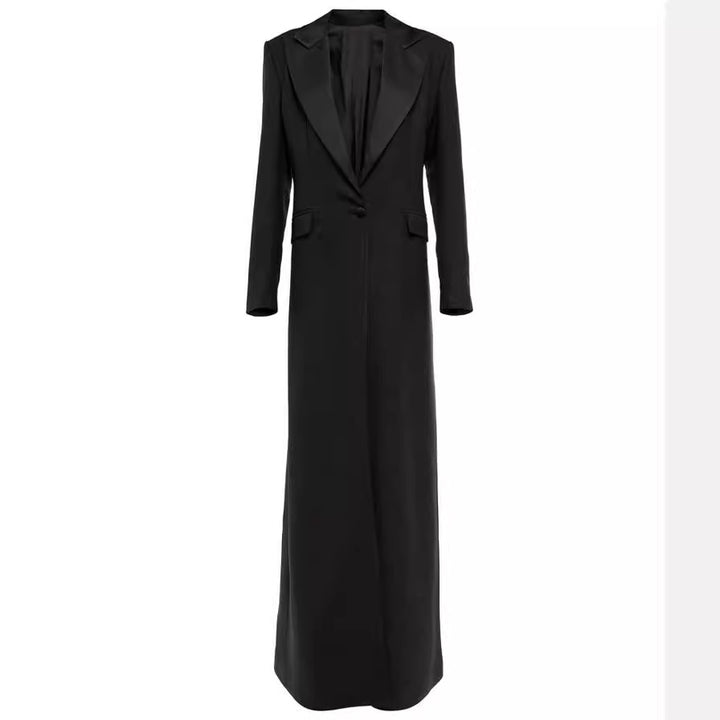 Drune | Trenchcoat Mit Einem Knopf Für Frauen - Schwarz